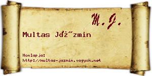 Multas Jázmin névjegykártya